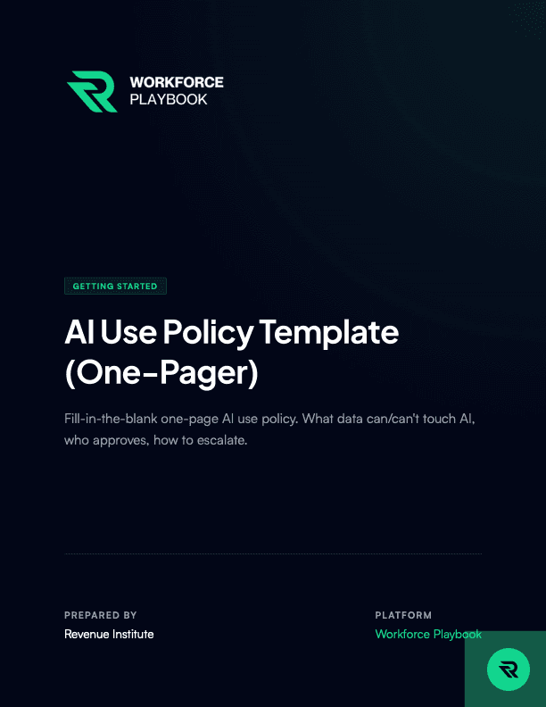 Preview of AI Use Policy Template (One-Pager)